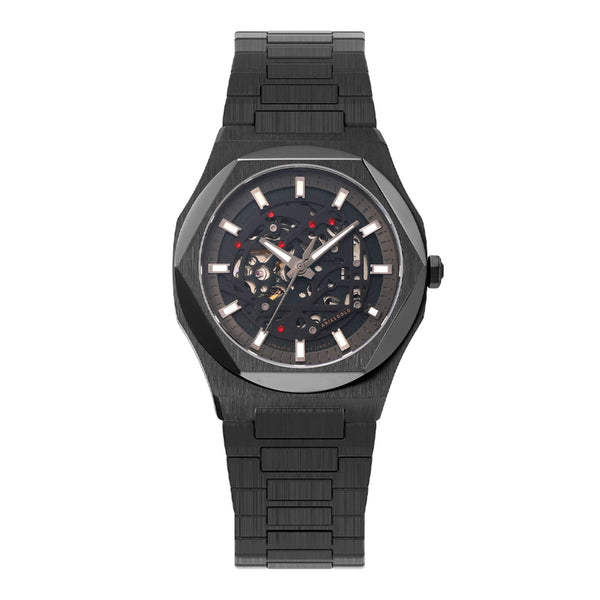 Aries Gold Voltamic Black Stainless Steel Strap Men Watch G 9031 BK-GN