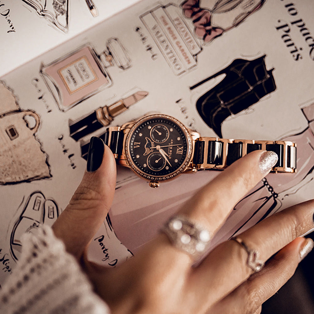 Luna 58010 | L 58010L RG-BKMP | Aries Gold Watches