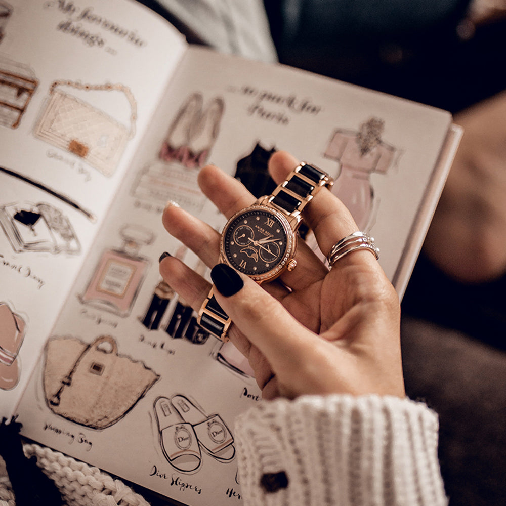 Luna❤︎Rich Luna 58010 | L 58010L RG-BKMP | Aries Gold Watches