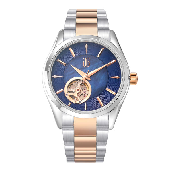 Aries Gold Goldex 8023 Silver Stainless Steel Strap Men Watch L 8023 SRG-BU